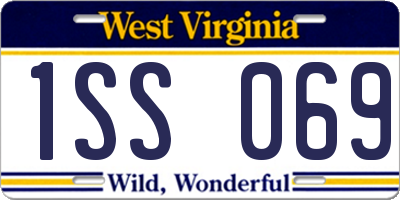 WV license plate 1SS069