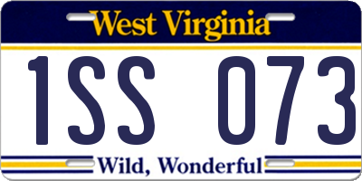 WV license plate 1SS073
