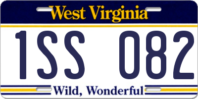 WV license plate 1SS082
