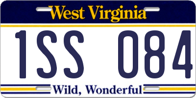 WV license plate 1SS084