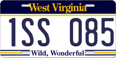 WV license plate 1SS085
