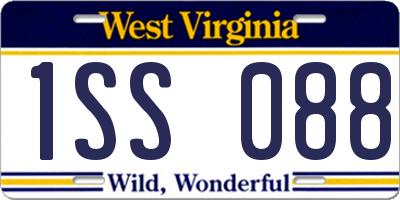 WV license plate 1SS088