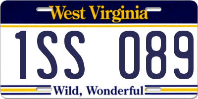 WV license plate 1SS089