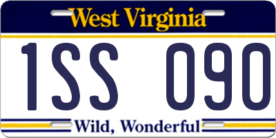 WV license plate 1SS090