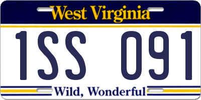 WV license plate 1SS091
