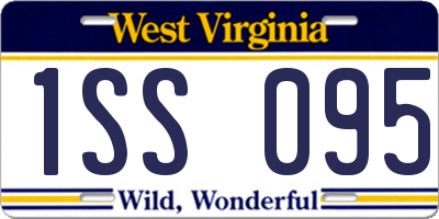 WV license plate 1SS095