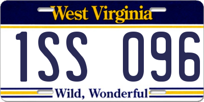 WV license plate 1SS096