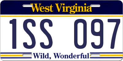 WV license plate 1SS097