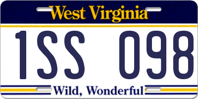 WV license plate 1SS098