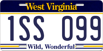 WV license plate 1SS099