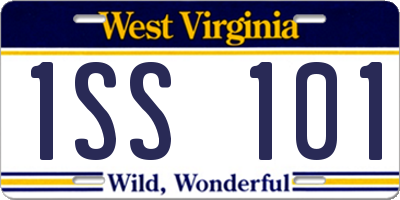 WV license plate 1SS101