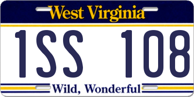 WV license plate 1SS108