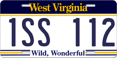 WV license plate 1SS112