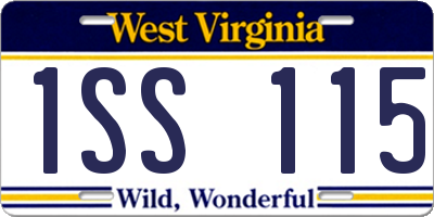 WV license plate 1SS115