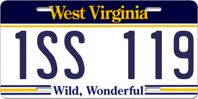 WV license plate 1SS119