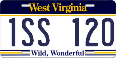 WV license plate 1SS120