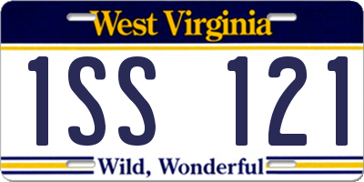 WV license plate 1SS121
