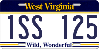 WV license plate 1SS125