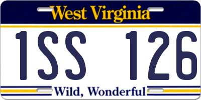 WV license plate 1SS126