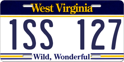 WV license plate 1SS127