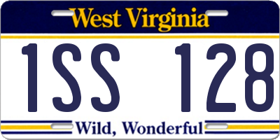 WV license plate 1SS128