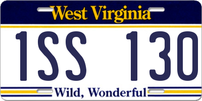 WV license plate 1SS130