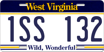 WV license plate 1SS132