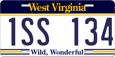 WV license plate 1SS134