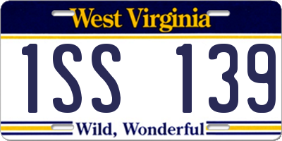 WV license plate 1SS139