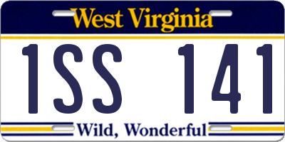 WV license plate 1SS141