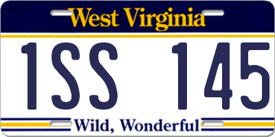 WV license plate 1SS145