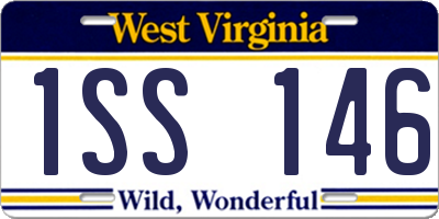WV license plate 1SS146