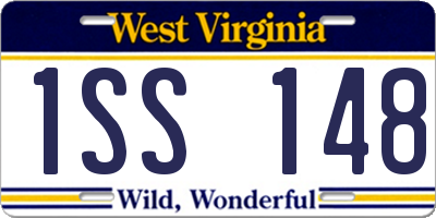 WV license plate 1SS148