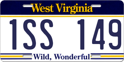 WV license plate 1SS149