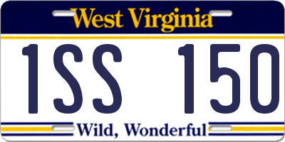 WV license plate 1SS150