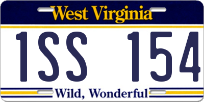 WV license plate 1SS154