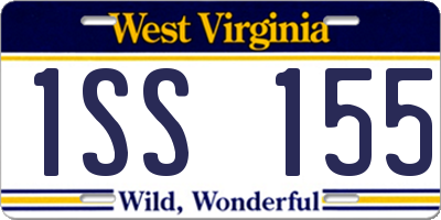 WV license plate 1SS155