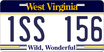 WV license plate 1SS156