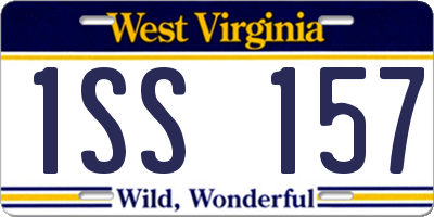 WV license plate 1SS157