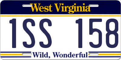 WV license plate 1SS158