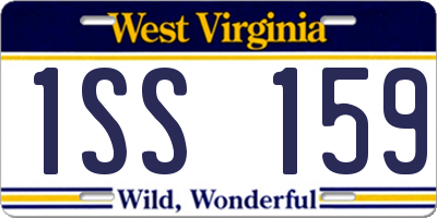 WV license plate 1SS159