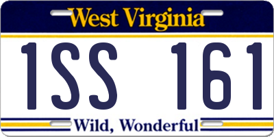 WV license plate 1SS161
