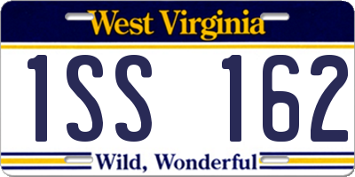 WV license plate 1SS162