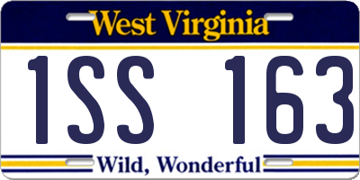 WV license plate 1SS163