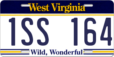 WV license plate 1SS164