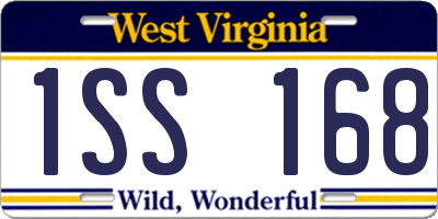 WV license plate 1SS168