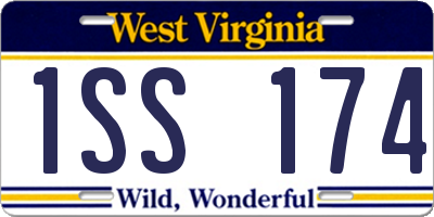 WV license plate 1SS174