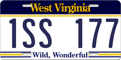 WV license plate 1SS177