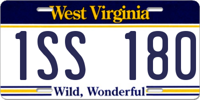 WV license plate 1SS180