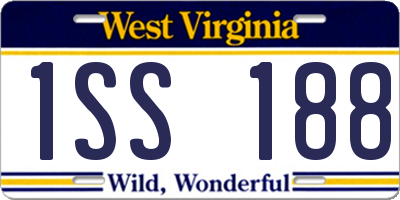 WV license plate 1SS188